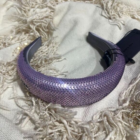Prada Sequin Purple Logo Headband NEW main image 5